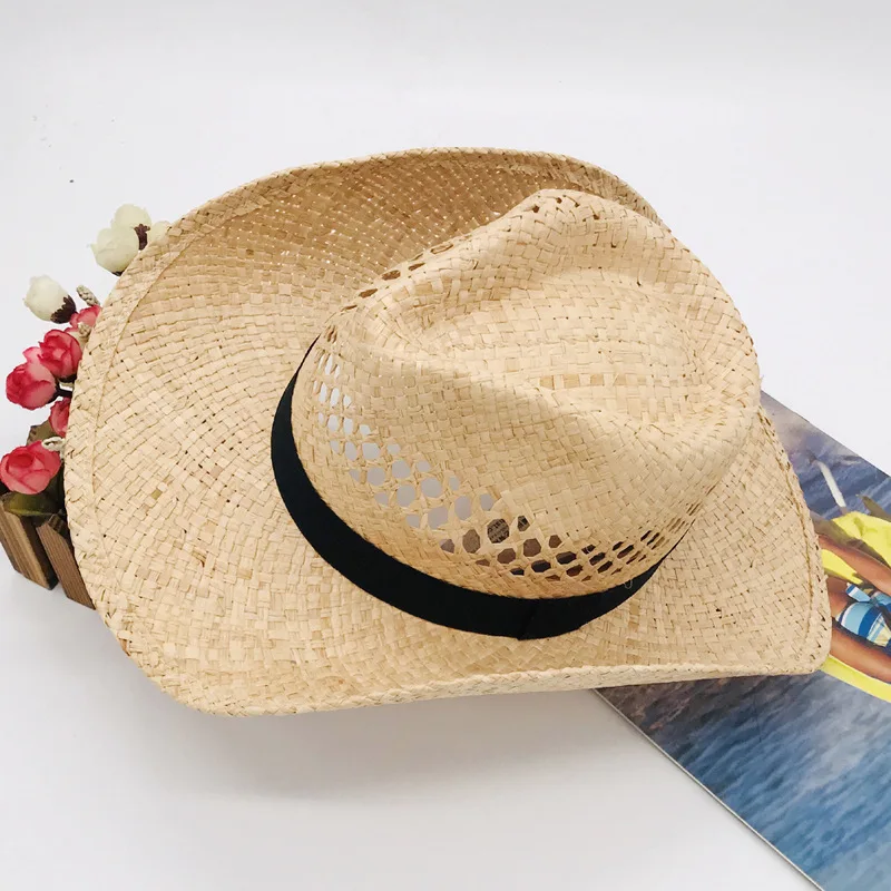 Designer Brand Men's and Women's Spring and Summer Natural Raffia Hand-woven Western Cowboy Hat Travel Sunshade SunCap 모자 Gorras
Designer Brand Men's and Women's Spring and Summer Natural Raffia Hand-woven Western Cowboy Hat Travel Sunshade SunCap 모자 Gorras