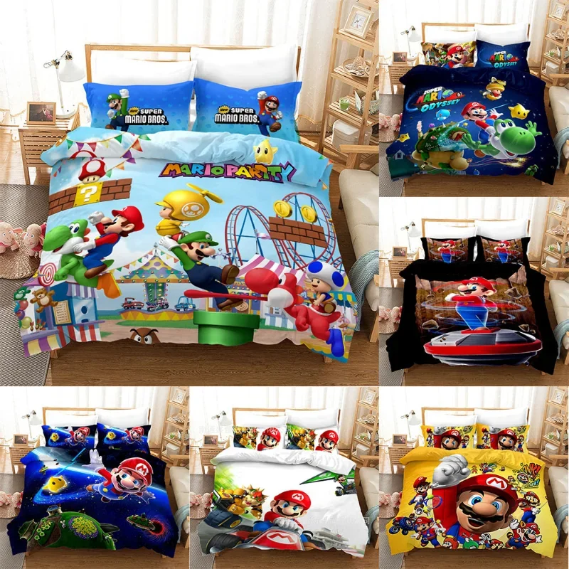 Super Marios Bros Bedding Sets Quilt Cover Pillowcase Jumpman Cartoon Anime Game Bed Spead Bedroom Duvet Cover Beddings Suit
Super Marios Bros Bedding Sets Quilt Cover Pillowcase Jumpman Cartoon Anime Game Bed Spead Bedroom Duvet Cover Beddings Suit