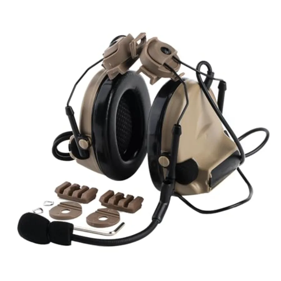 Tactical Headset with Arc Rail Adapter and U94 PTT Kenwo, Airsoft Helmet Headset Without Noise Cancellation
Tactical Headset with Arc Rail Adapter and U94 PTT Kenwo, Airsoft Helmet Headset Without Noise Cancellation
