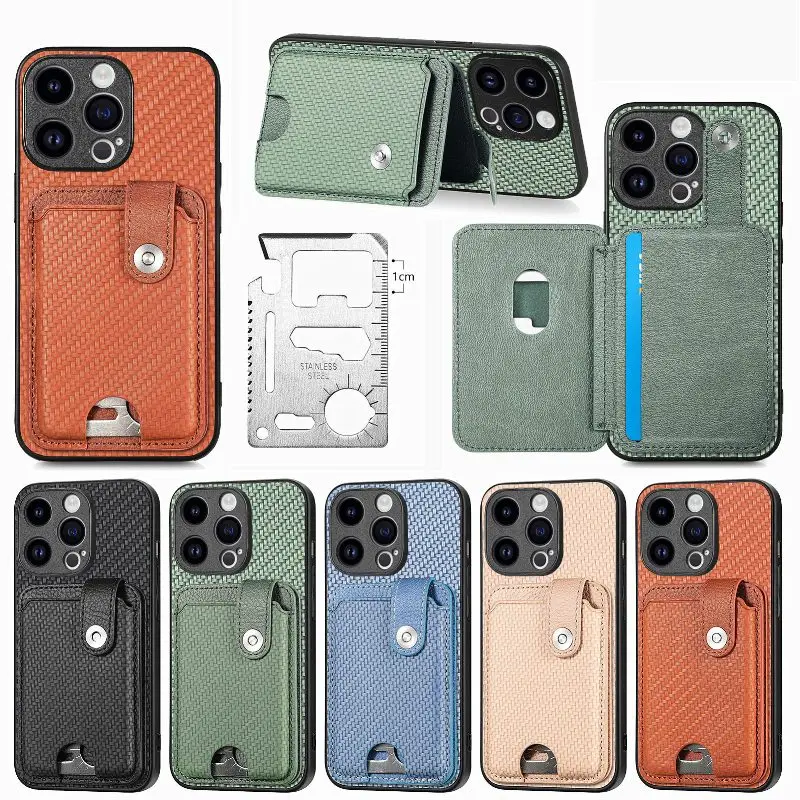 Back Card Slots With Multi-Function Tool Phone Case For iPhone 16 15 Plus 14 13 12 11 Pro XR X XS Max 7 8 Plus Protective Cover
Back Card Slots With Multi-Function Tool Phone Case For iPhone 16 15 Plus 14 13 12 11 Pro XR X XS Max 7 8 Plus Protective Cover