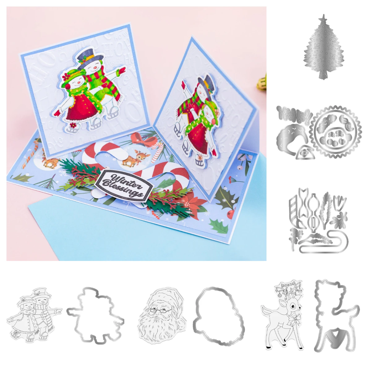Reindeer Snowpeople Christmas Tree Metal Cutting Dies for DIY Scrapbooking Holiday Greeting Card Album Handmade 2025 July New
Reindeer Snowpeople Christmas Tree Metal Cutting Dies for DIY Scrapbooking Holiday Greeting Card Album Handmade 2025 July New