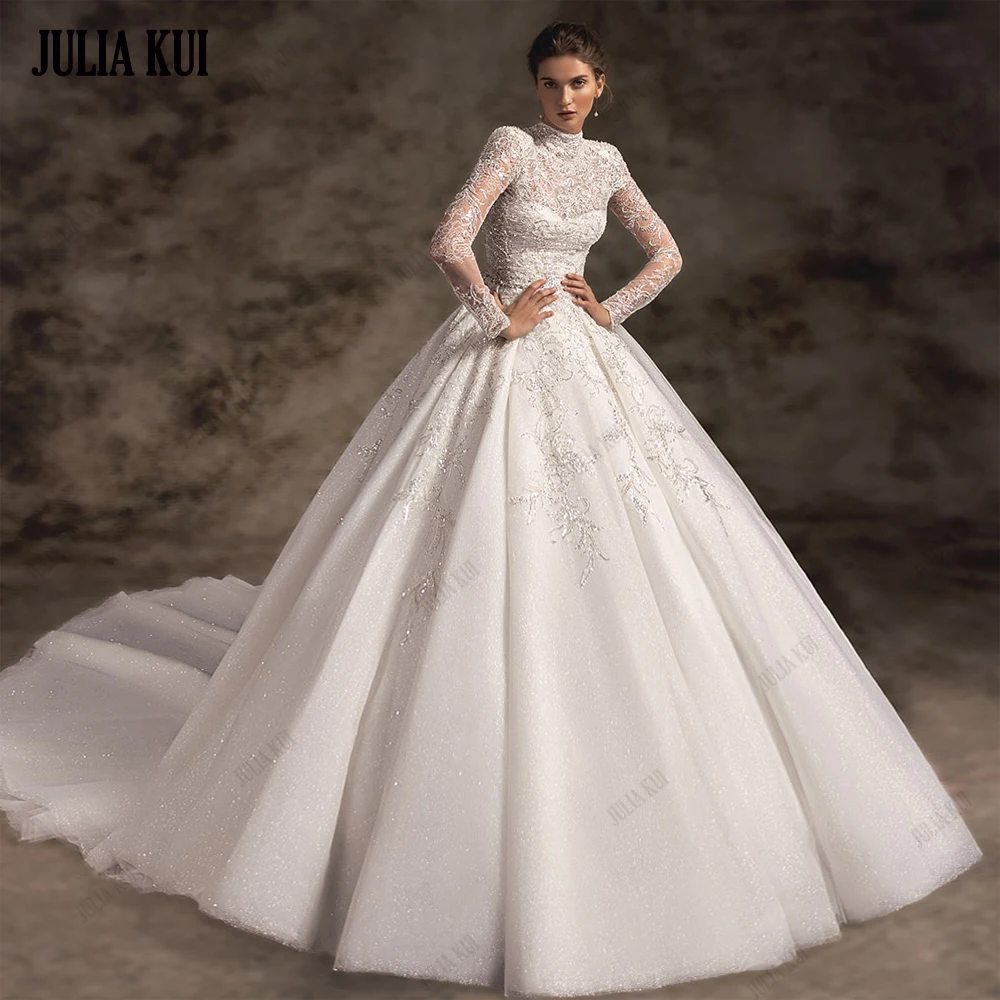 Julia Kui Custom Made Luxury Beading Embroidery Lace A-Line Wedding Dresses Spaghetti Straps Bridal Gowns With Removable Jacket
Julia Kui Custom Made Luxury Beading Embroidery Lace A-Line Wedding Dresses Spaghetti Straps Bridal Gowns With Removable Jacket