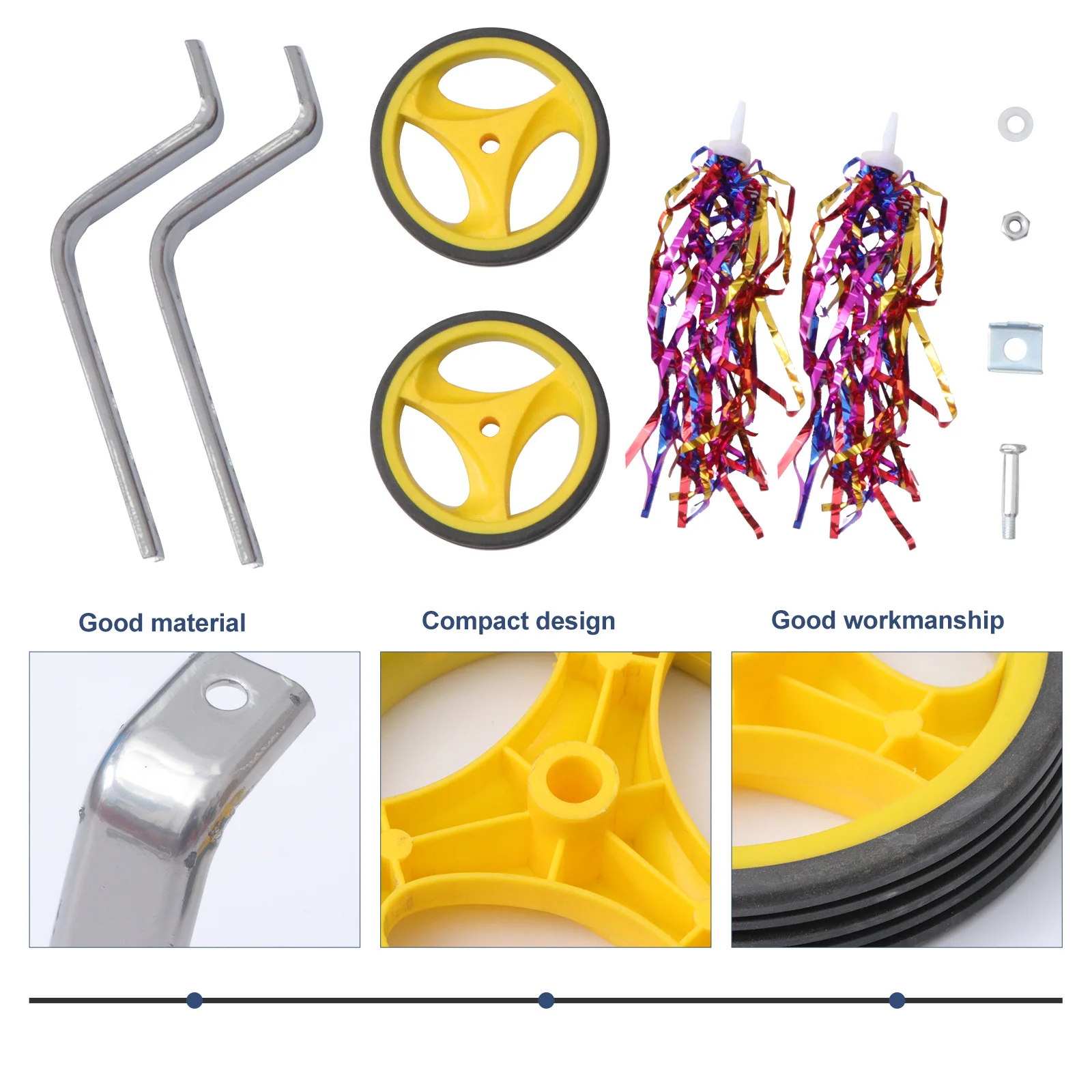 1 комплект детских вспомогательных колес для велосипеда, прочные стабилизаторы для обучения катанию, желтые, для велоспорта
1 комплект детских вспомогательных колес для велосипеда, прочные стабилизаторы для обучения катанию, желтые, для велоспорта