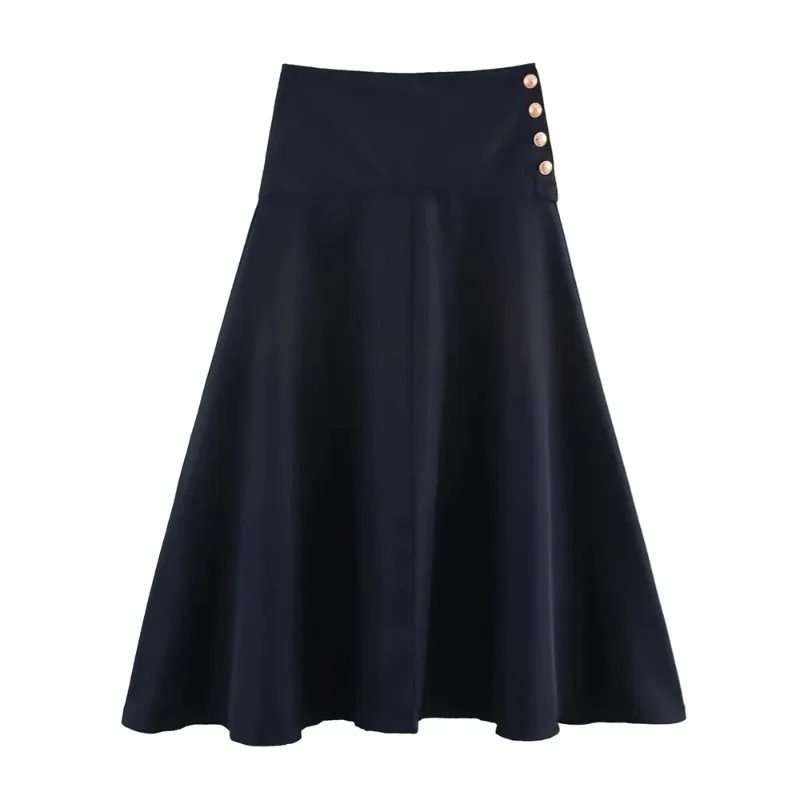 Women High Waist Button Skirts Solid Color 2025 Spring Summer Female A- Line Skirts Fashion Streetwear Lady Chic Elegant Skirts
Women High Waist Button Skirts Solid Color 2025 Spring Summer Female A- Line Skirts Fashion Streetwear Lady Chic Elegant Skirts