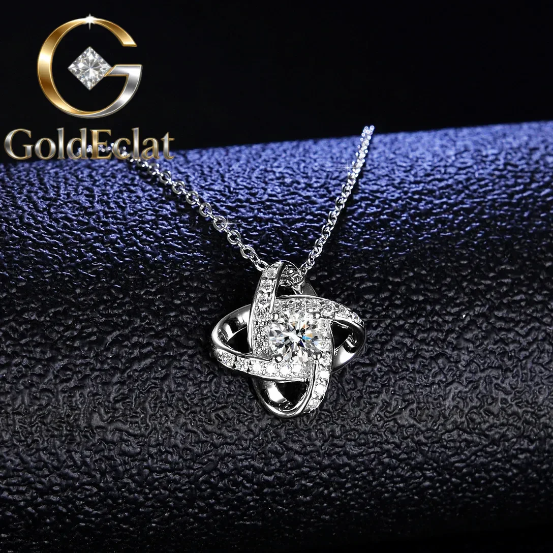GoldEclat Luxury 1 Carat Moissanite in White Gold Four - leaf r Windmill Clavicle Chain Necklace, Ideal for Women
GoldEclat Luxury 1 Carat Moissanite in White Gold Four - leaf r Windmill Clavicle Chain Necklace, Ideal for Women