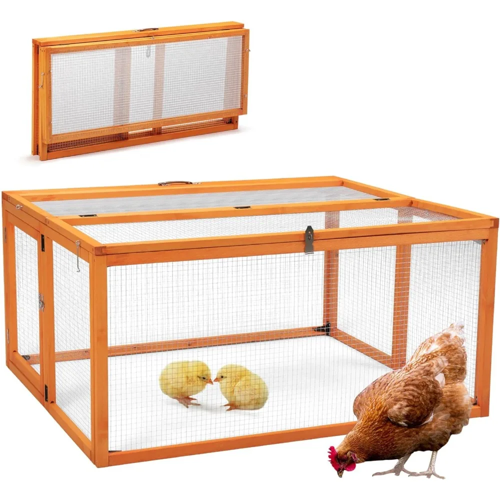 Portable Chicken Coop with UV-Proof Panel, 4X Garden Stakes, Wooden Rabbit Hutch, Chicken Brooder Box Indoor, Outdoor Folding Ch
Portable Chicken Coop with UV-Proof Panel, 4X Garden Stakes, Wooden Rabbit Hutch, Chicken Brooder Box Indoor, Outdoor Folding Ch