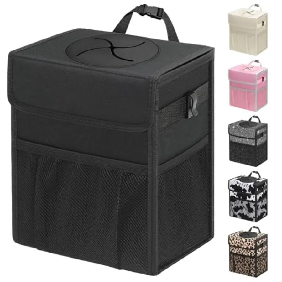 Car Trash Can with Lid, Leakproof Car Trash Bag Hanging Waterproof Automotive Garbage Can with Storage Pockets Mini Vehicle Tra
Car Trash Can with Lid, Leakproof Car Trash Bag Hanging Waterproof Automotive Garbage Can with Storage Pockets Mini Vehicle Tra