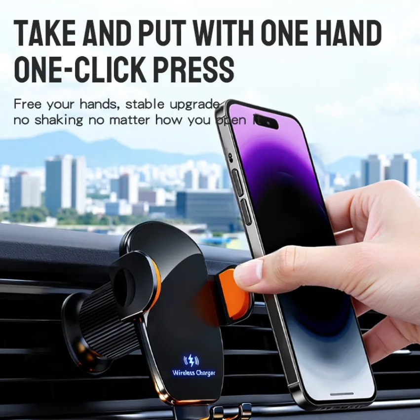 Wireless Car Charger Phone Holder Stand Air Vent Cellphone Bracket for iPhone 17 16 15 Samsung Xiaomi Auto Fast Charging Station
Wireless Car Charger Phone Holder Stand Air Vent Cellphone Bracket for iPhone 17 16 15 Samsung Xiaomi Auto Fast Charging Station