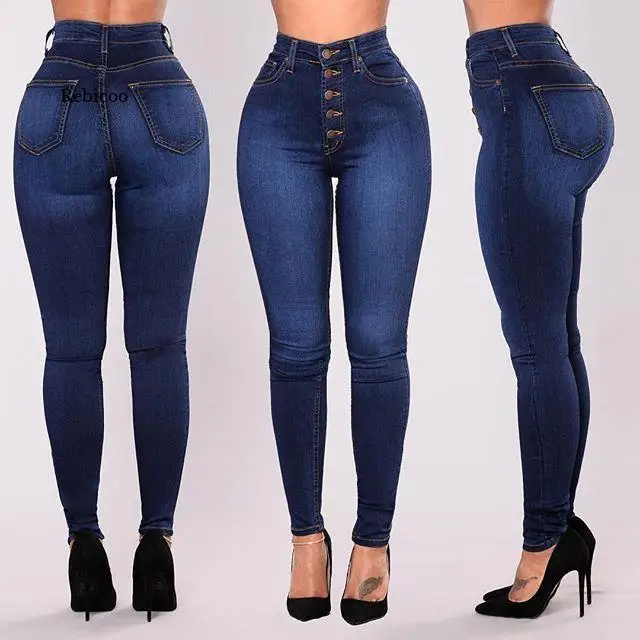 new European and American large women's five button high waist elastic slim jeans Leggings
new European and American large women's five button high waist elastic slim jeans Leggings