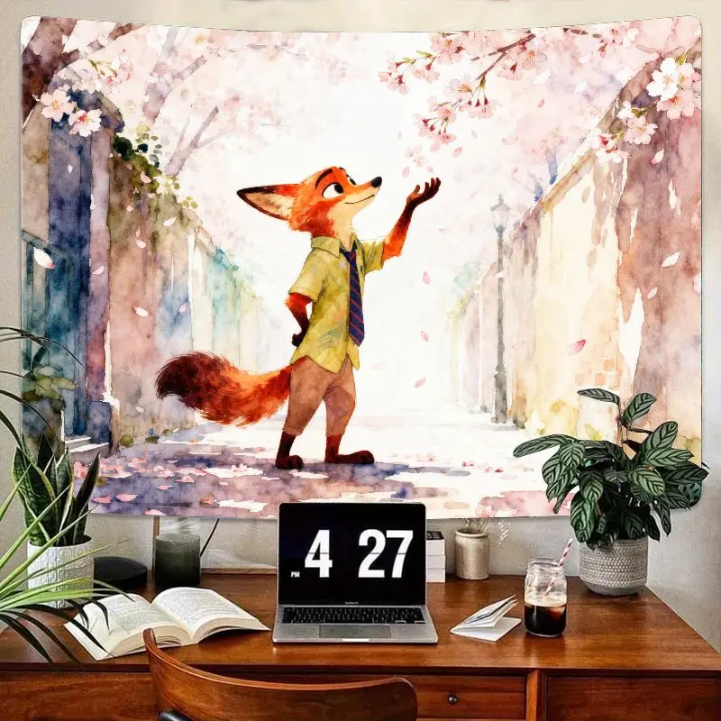 1 шт. Zootopia Nick Wilde вишневый цвет акварель эстетический гобелен полиэстер настенное искусство домашний декор подарок для фанатов
1 шт. Zootopia Nick Wilde вишневый цвет акварель эстетический гобелен полиэстер настенное искусство домашний декор подарок для фанатов