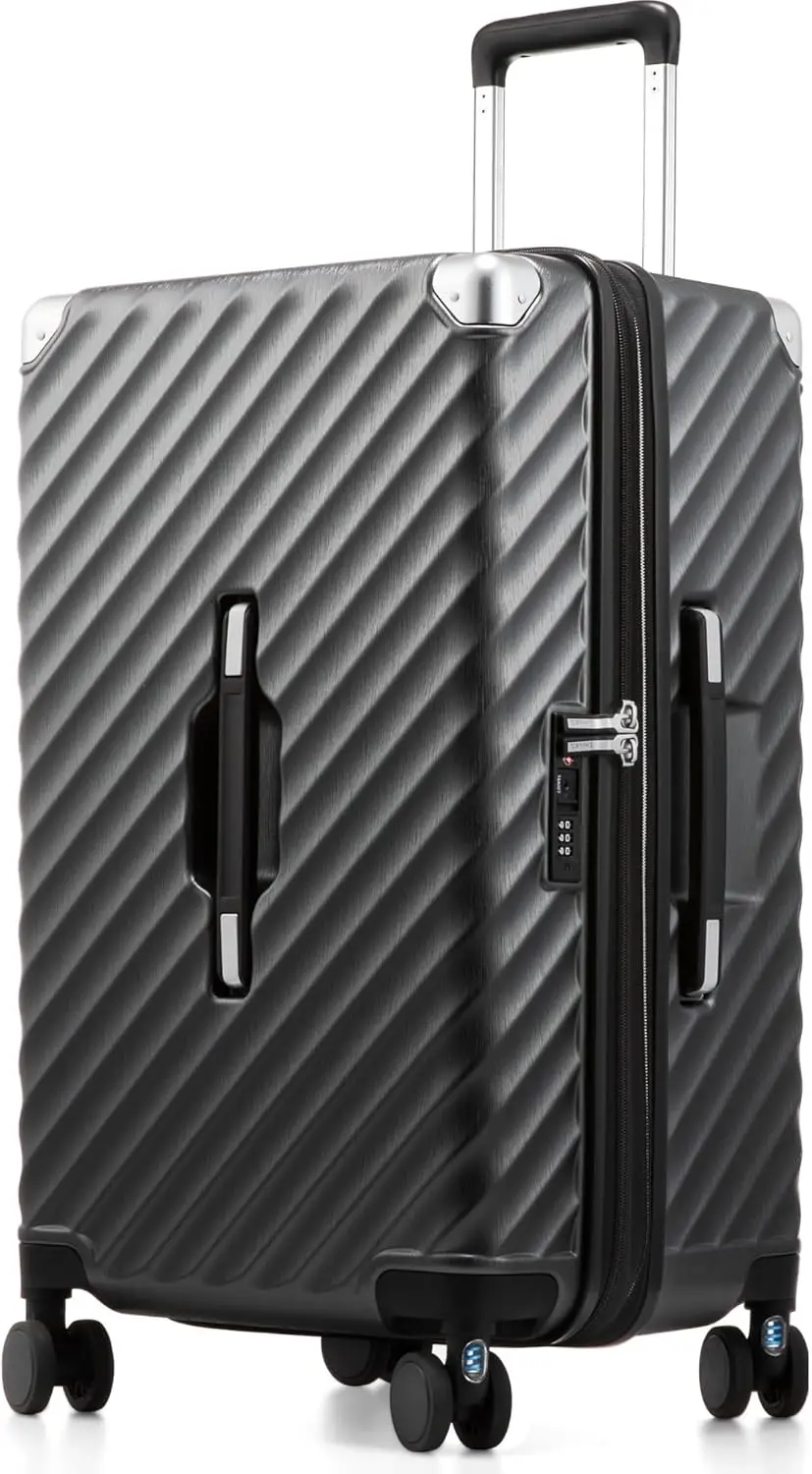 Expandable 24 Inch Suitcase with Shock-Absorbing Wheels & TSA Lock, 72L-80L, PC Hard Shell
Expandable 24 Inch Suitcase with Shock-Absorbing Wheels & TSA Lock, 72L-80L, PC Hard Shell