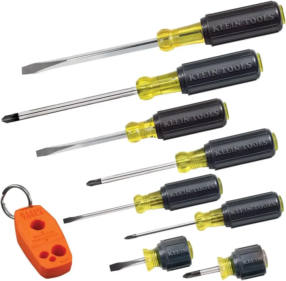 9-Piece Magnetic Screwdriver Set with Magnetizer/Demagnetizer for Home Improvement and DIY Projects
9-Piece Magnetic Screwdriver Set with Magnetizer/Demagnetizer for Home Improvement and DIY Projects