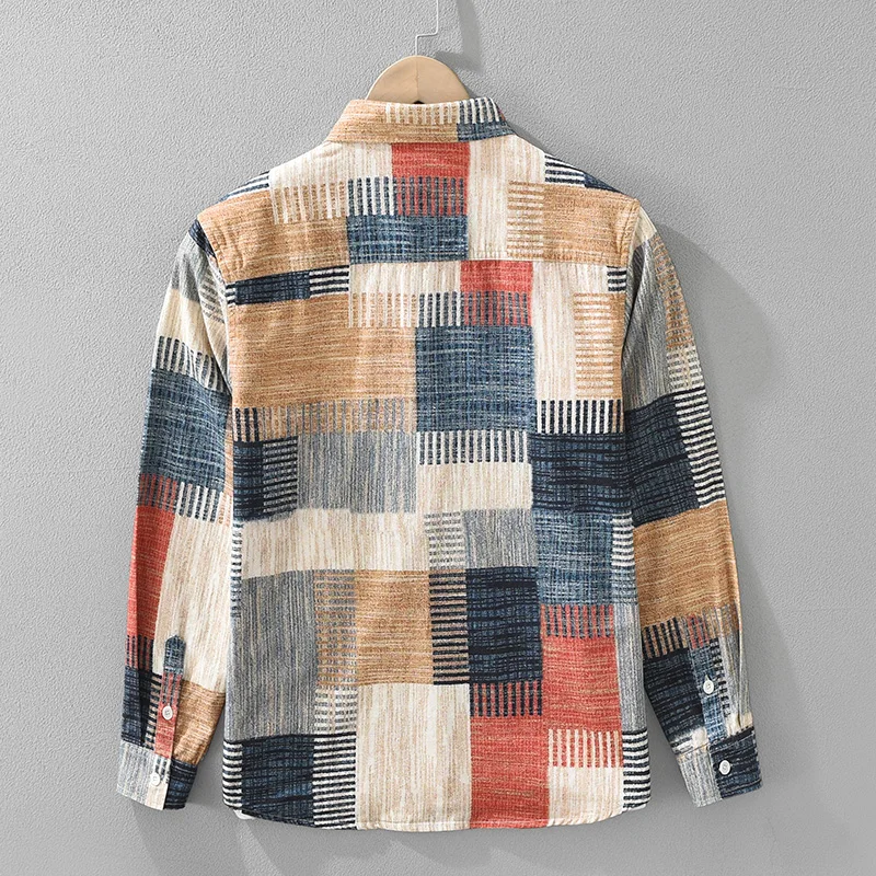 Fashion Print Plaid Shirt for Men Oversize Loose Long Sleeve Shirts 2025 Spring New Office Designer Clothes
Fashion Print Plaid Shirt for Men Oversize Loose Long Sleeve Shirts 2025 Spring New Office Designer Clothes
