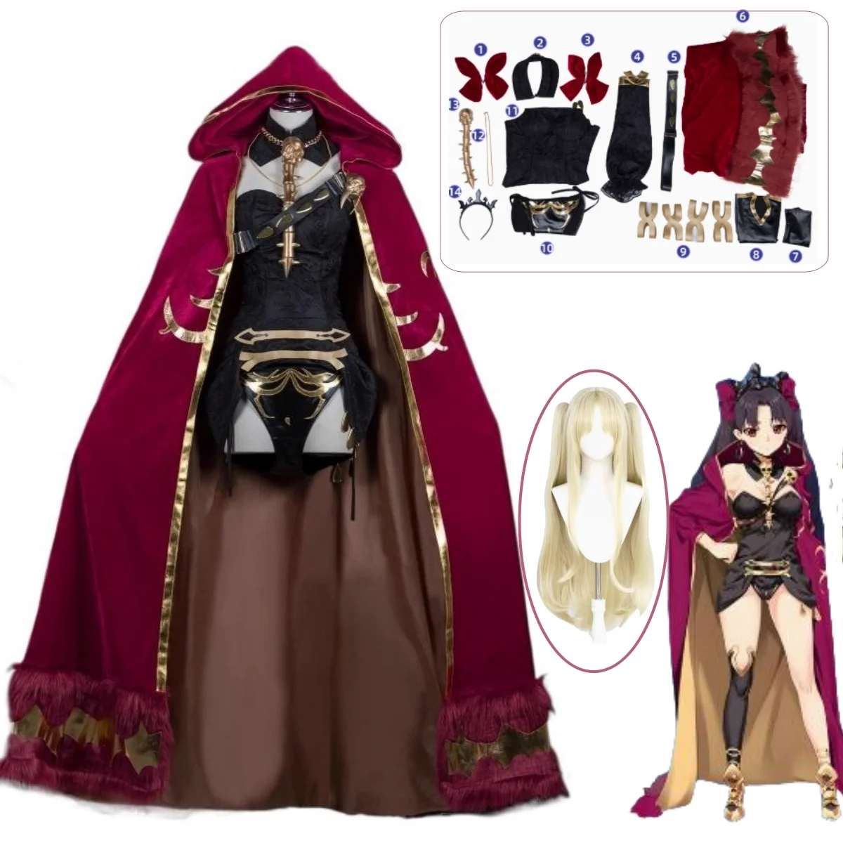 Аниме Косплей Костюм Парик Головные Уборы Fgo Ereshkigal Косплей Полный Комплект Униформа с Халат Костюм Хэллоуин Карнавал Con Наряды
Аниме Косплей Костюм Парик Головные Уборы Fgo Ereshkigal Косплей Полный Комплект Униформа с Халат Костюм Хэллоуин Карнавал Con Наряды