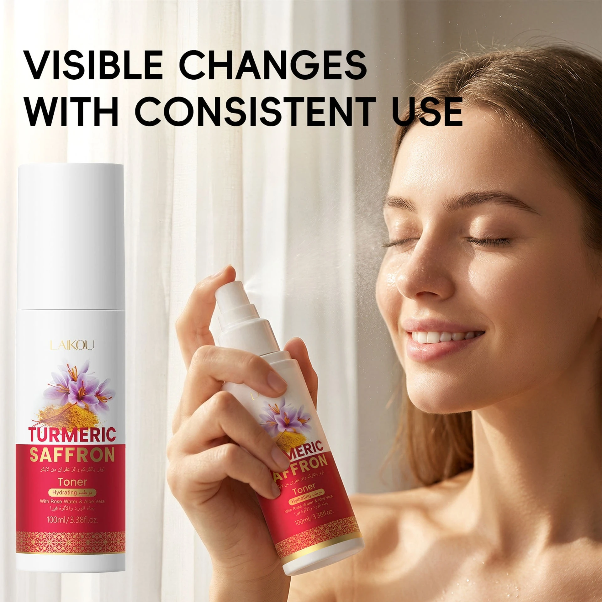 Turmeric Saffron Toner 100ml Hydrating Moisturizing Easy Absorption Even Skin Toner Skincare
Turmeric Saffron Toner 100ml Hydrating Moisturizing Easy Absorption Even Skin Toner Skincare