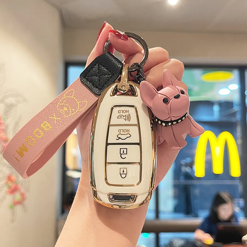 4 5 Buttons TPU Car Remote Key Case Cover for 2018 2019 up Hyundai Kona Veloster Elantra GT Santa Fe Palisade Bulldog Keychain
4 5 Buttons TPU Car Remote Key Case Cover for 2018 2019 up Hyundai Kona Veloster Elantra GT Santa Fe Palisade Bulldog Keychain