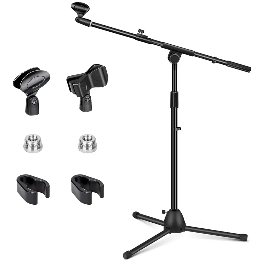 Free Shipping Microphone Stand Heavy-Duty Super Resistent Tripod Boom Universal Mic Stand with 2 Mic Clips for Most Mics Height
Free Shipping Microphone Stand Heavy-Duty Super Resistent Tripod Boom Universal Mic Stand with 2 Mic Clips for Most Mics Height