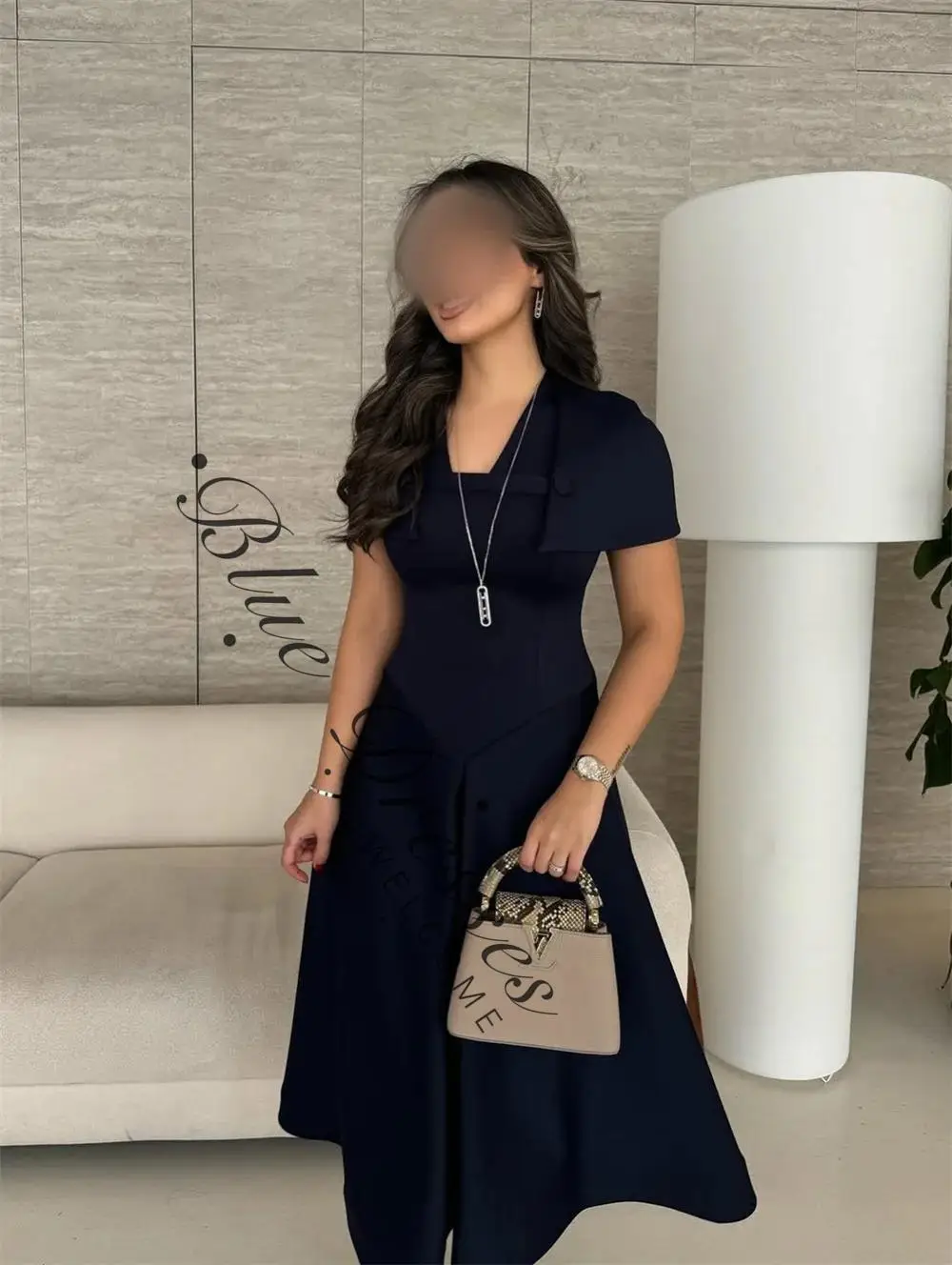 customized Square Neck Simple A Line Woman Prom Gown Tea Length Short Sleeve Elegant Customized Evening Dress New
customized Square Neck Simple A Line Woman Prom Gown Tea Length Short Sleeve Elegant Customized Evening Dress New