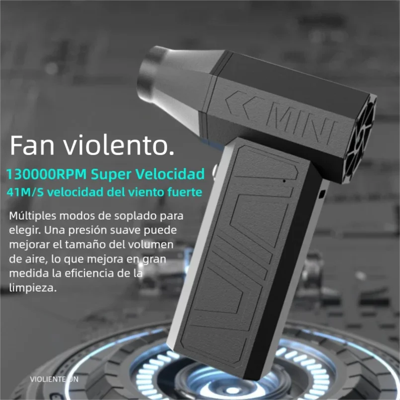 Violent Fan 130000RPM Powerful Air Blower Vacuum Dust Cleaner Type-C Charging Strong Winds 41m/s Brushless Turbo Jet Blower
Violent Fan 130000RPM Powerful Air Blower Vacuum Dust Cleaner Type-C Charging Strong Winds 41m/s Brushless Turbo Jet Blower