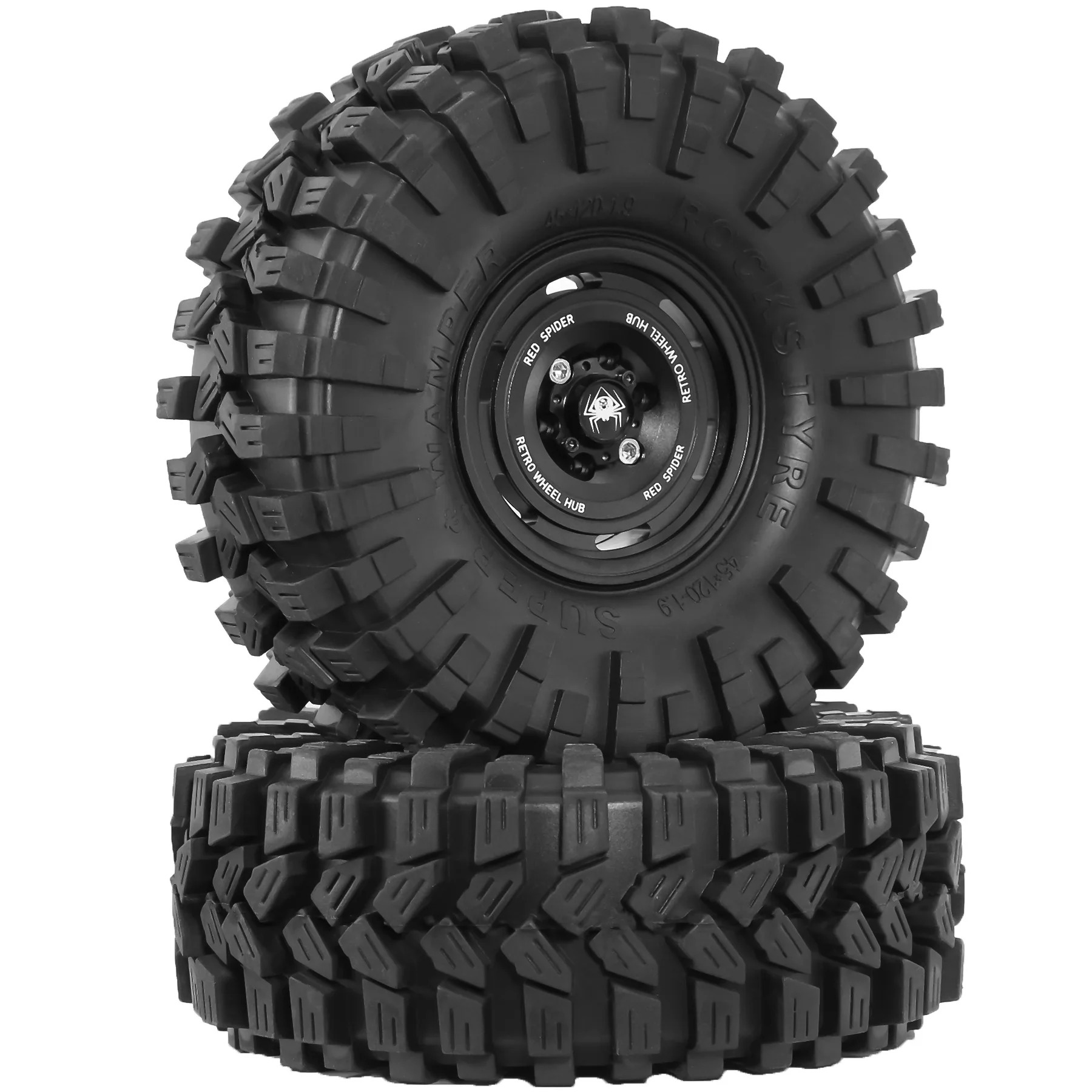 RED SPIDER 4Pcs 1.9inch Aluminum Alloy Beadlock Wheel Rims Hubs Rubber Tires for 1/10 RC Crawler Car Traxxas TRX4 Axial SCX10 II
RED SPIDER 4Pcs 1.9inch Aluminum Alloy Beadlock Wheel Rims Hubs Rubber Tires for 1/10 RC Crawler Car Traxxas TRX4 Axial SCX10 II