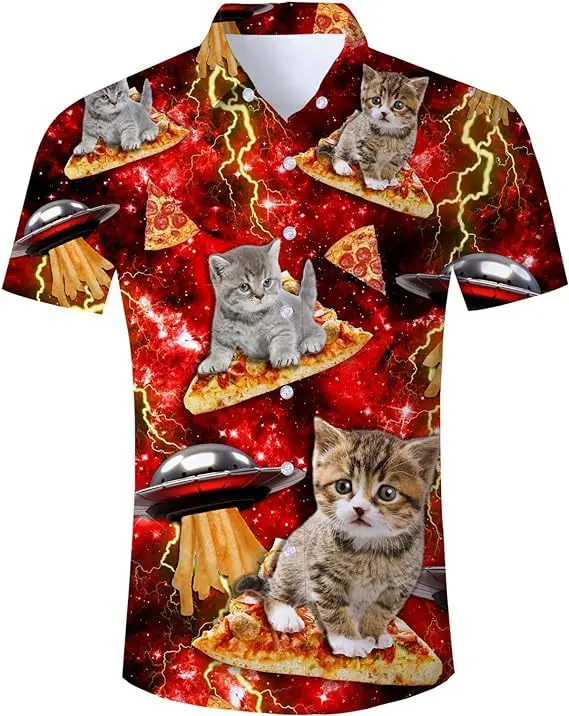 HOT New Men Cat Street Fashion Summer Daily Shirt Hawaiian Print Casual Loose Shirts Short Sleeve Beach Loose Tops
HOT New Men Cat Street Fashion Summer Daily Shirt Hawaiian Print Casual Loose Shirts Short Sleeve Beach Loose Tops