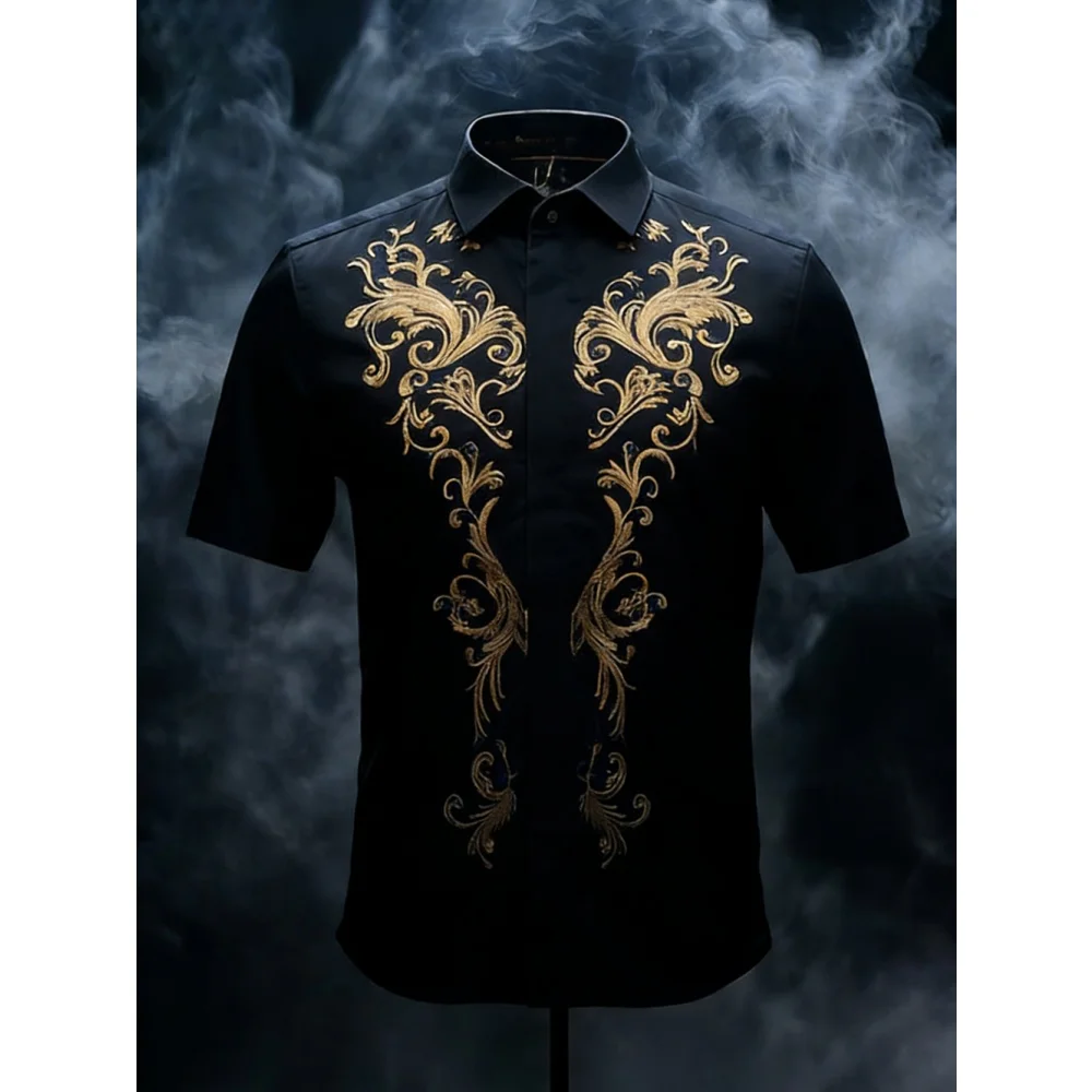 Men's Western Shirt Vintage Pattern Lapel Short Sleeve Button Print Top Fashion Clothing Designer Western Style Top Men Clothing
Men's Western Shirt Vintage Pattern Lapel Short Sleeve Button Print Top Fashion Clothing Designer Western Style Top Men Clothing