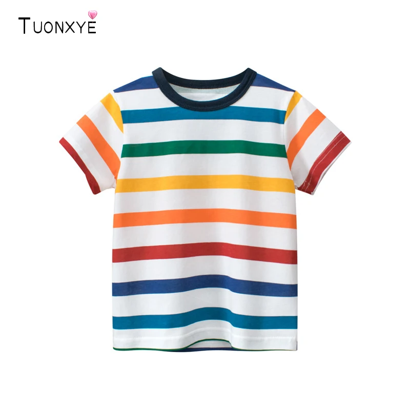 TUONXYE Boys Short Sleeve T-shirt Multicolour Stripes Knitting Toddler Breathable Soft Casual Cotton Children's Top Clothes
TUONXYE Boys Short Sleeve T-shirt Multicolour Stripes Knitting Toddler Breathable Soft Casual Cotton Children's Top Clothes