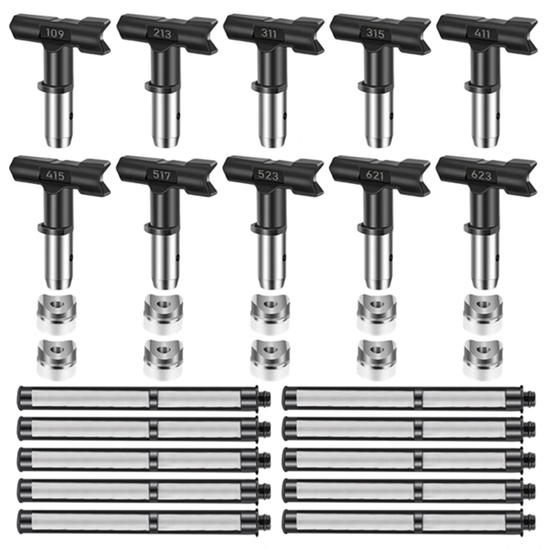10Pcs Spray Tips Reversible Spray Tip And Filter For Airless Sprayer Accessories
10Pcs Spray Tips Reversible Spray Tip And Filter For Airless Sprayer Accessories