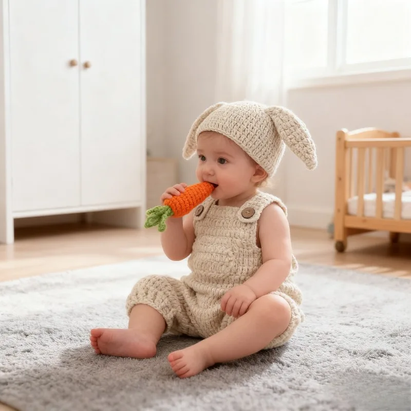 Carrot Rabbit Crochet Baby Set Newborn Photo Prop Jumpsuit Hat Boots Knitted Photography Outfit
Carrot Rabbit Crochet Baby Set Newborn Photo Prop Jumpsuit Hat Boots Knitted Photography Outfit