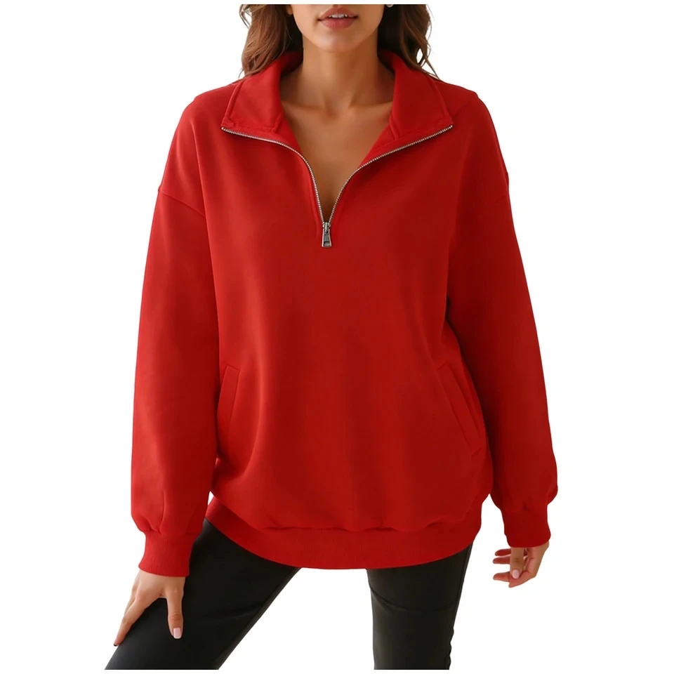 Half Zipper Hoodie Spring Autumn Pullover Top Women Clothing Long Sleeve Sports Casual Sweatshirts Loose Tops Daily Clothes
Half Zipper Hoodie Spring Autumn Pullover Top Women Clothing Long Sleeve Sports Casual Sweatshirts Loose Tops Daily Clothes