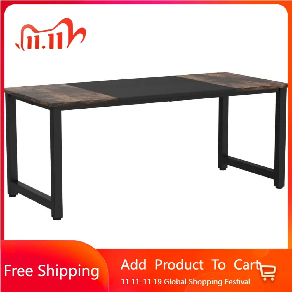 Modern minimalist large office computer desk with thickened frame, workstation for business use, suitable for home offices
Modern minimalist large office computer desk with thickened frame, workstation for business use, suitable for home offices
