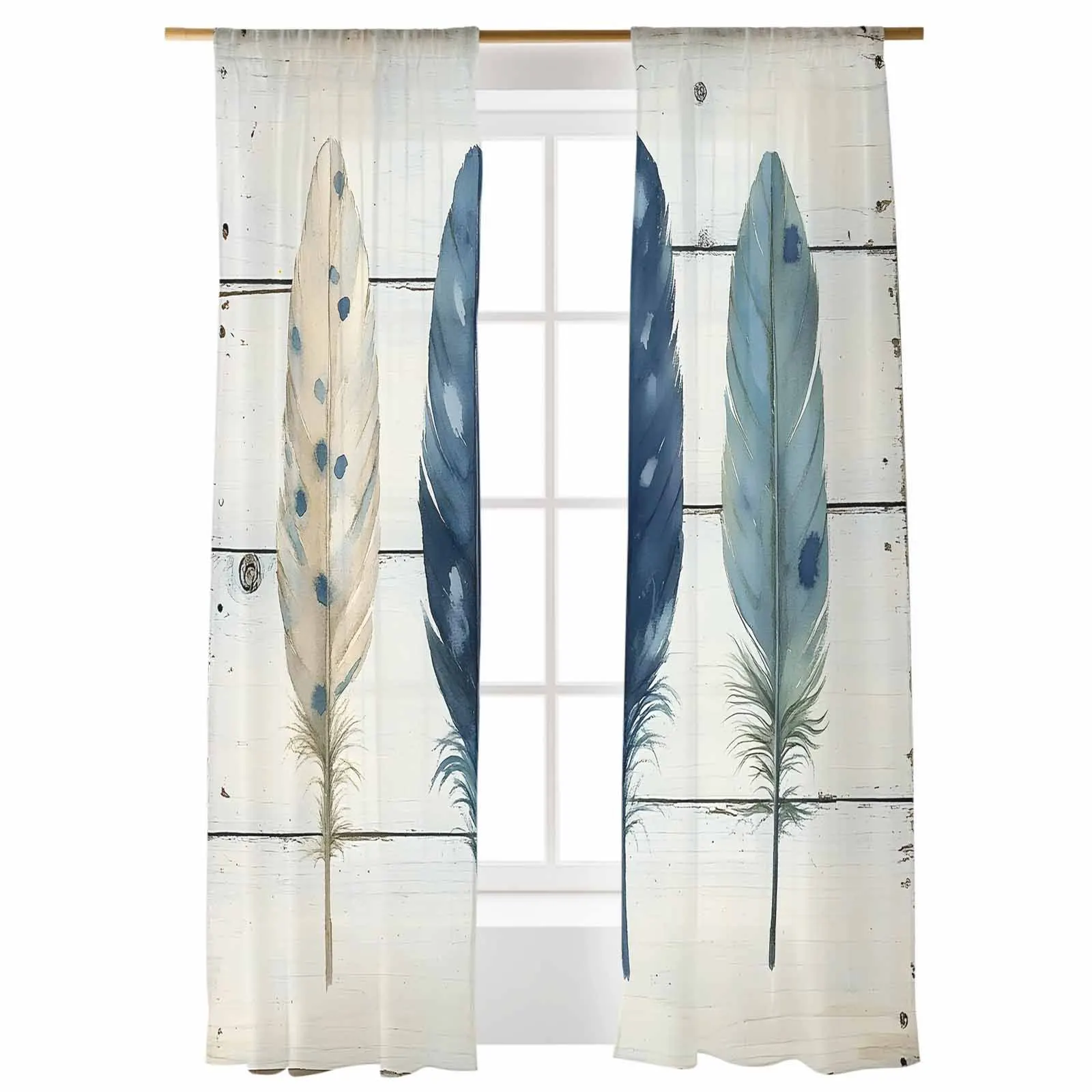 Watercolor Wood Feather Tulle Curtains For Living Room Bedroom Children Room Decor Sheer Curtains
Watercolor Wood Feather Tulle Curtains For Living Room Bedroom Children Room Decor Sheer Curtains