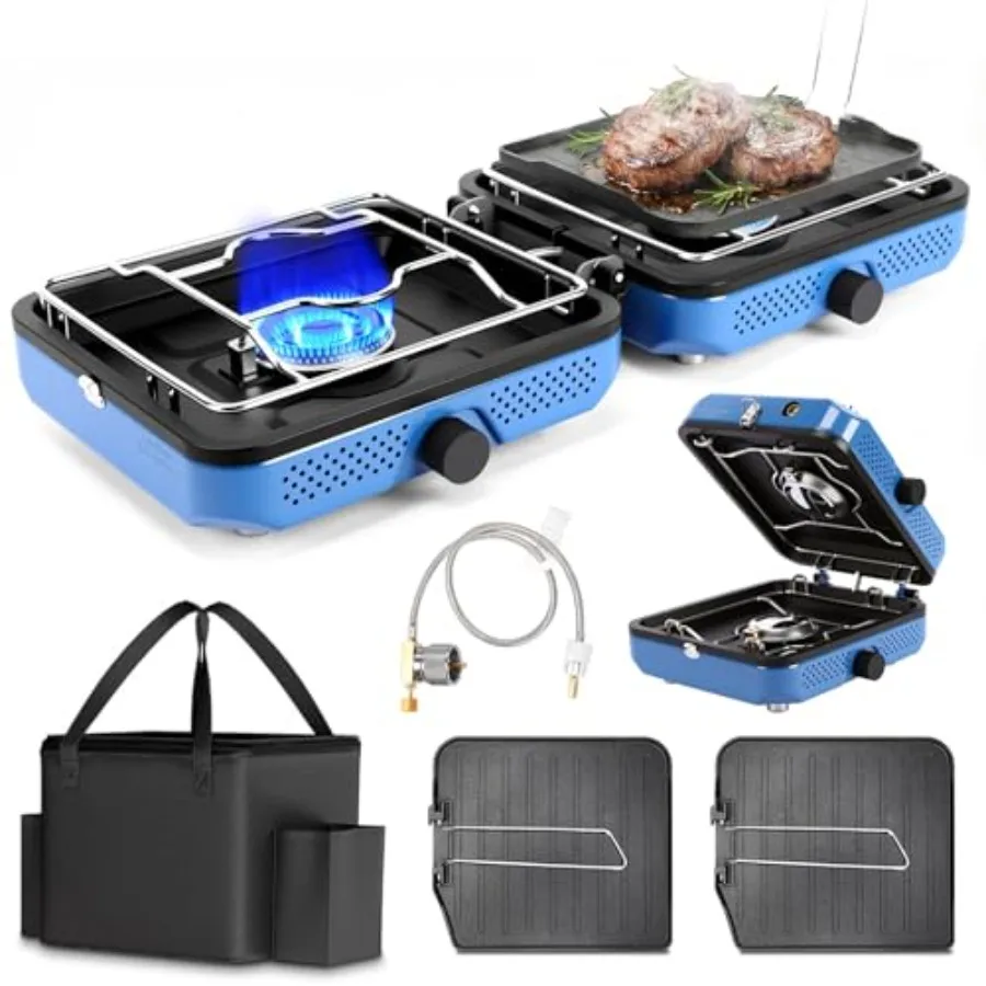 Camping Stove2 Burner Propane Camping Stove Dual Griddles 30 000 BTU Portable Propane Stove with Carry Bag Outdoor Cooking Stov
Camping Stove2 Burner Propane Camping Stove Dual Griddles 30 000 BTU Portable Propane Stove with Carry Bag Outdoor Cooking Stov