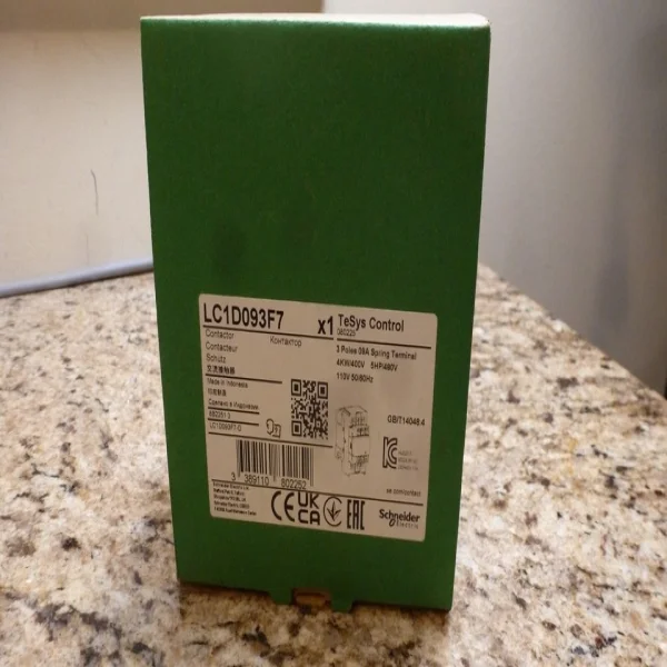 Lc1d093f7, 3-полюсный контактор, 5 л.с./480 В * Продавец* ** Совершенно новый оригинальный точечный ПЛК
Lc1d093f7, 3-полюсный контактор, 5 л.с./480 В * Продавец* ** Совершенно новый оригинальный точечный ПЛК