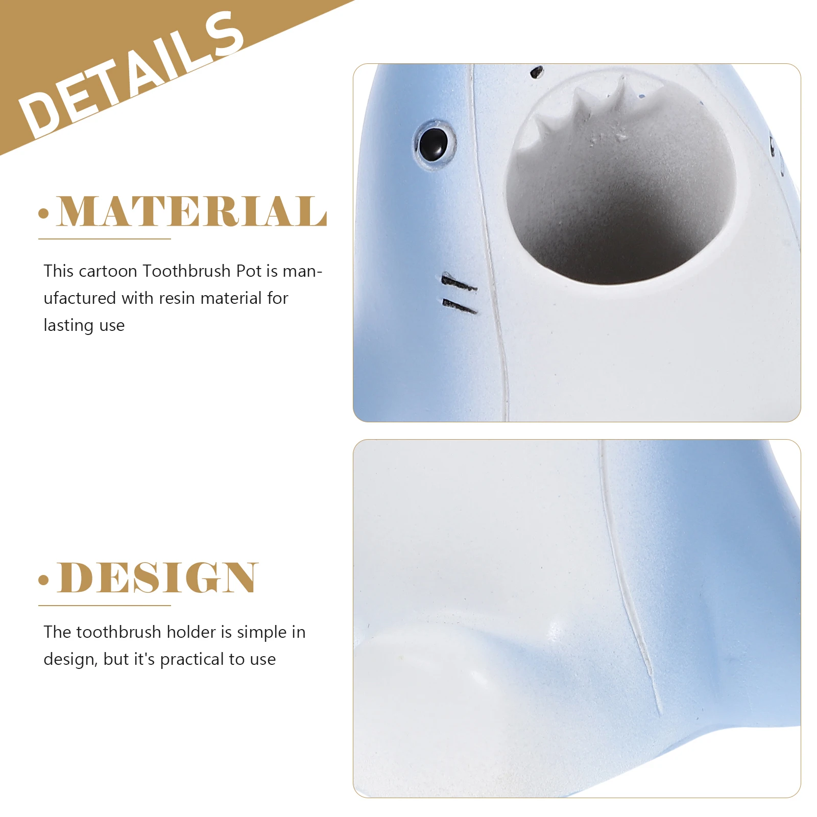 Shark Shaped Resin Toothbrush Holder Bathroom Decoration Cup Home Storage Box for Toothbrushes Pens Pencils Desktop Organizer
Shark Shaped Resin Toothbrush Holder Bathroom Decoration Cup Home Storage Box for Toothbrushes Pens Pencils Desktop Organizer