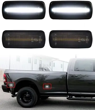 LED Side Marker Lights for 2010-2018 Ram 2500 3500 Dually - White, Smoked Lens, 4PC Set
LED Side Marker Lights for 2010-2018 Ram 2500 3500 Dually - White, Smoked Lens, 4PC Set