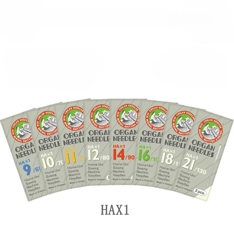 5pcs/Pack of ORGAN Home Sewing Machine Needles HAX1 Stainl Steel Sewing Needles for SINGER BROTHER Size 8/9/10/11/12/14/16/18
5pcs/Pack of ORGAN Home Sewing Machine Needles HAX1 Stainl Steel Sewing Needles for SINGER BROTHER Size 8/9/10/11/12/14/16/18