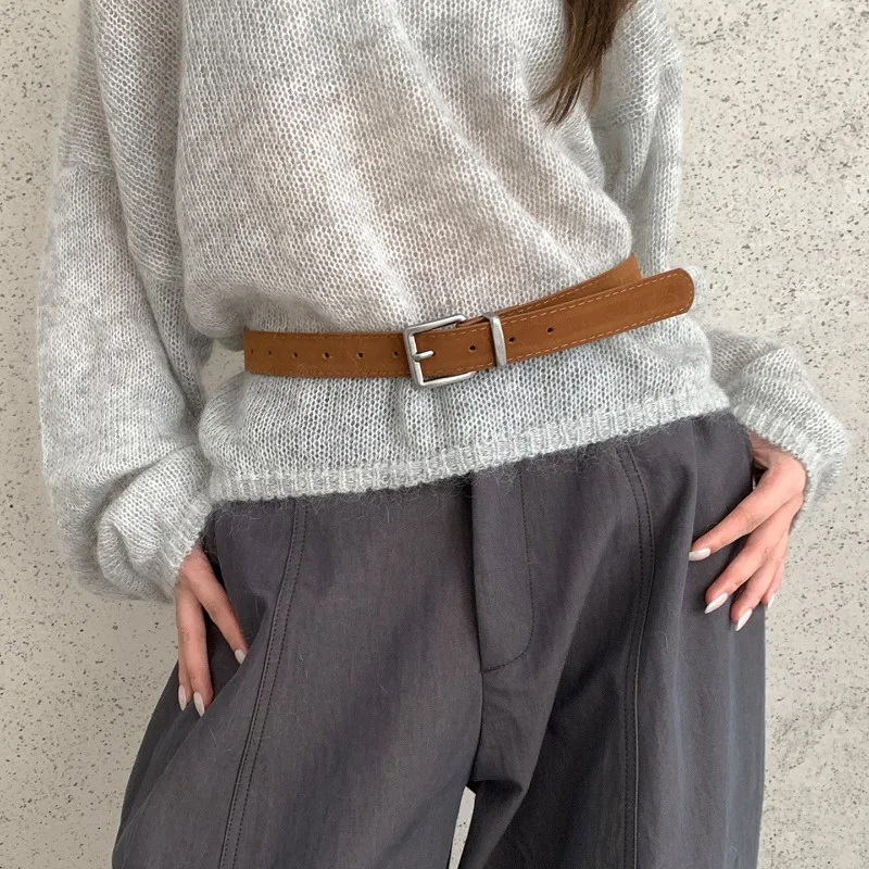 Замшевый коричневый ремень в стиле ретро, женское элитное платье, джинсы с аксессуарами, универсальный нишевый ремень
Замшевый коричневый ремень в стиле ретро, женское элитное платье, джинсы с аксессуарами, универсальный нишевый ремень