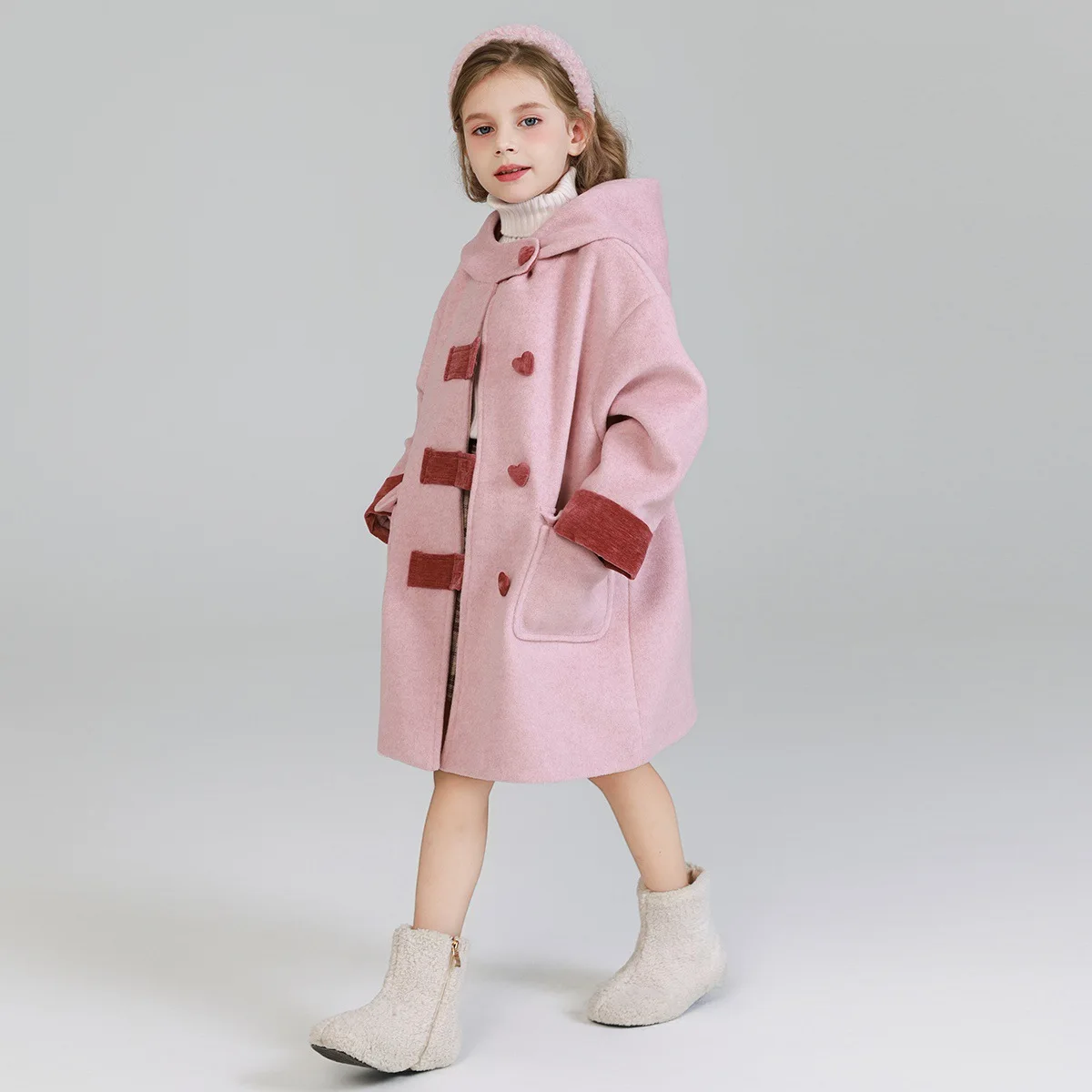 2025 Girls' High-end Woolen Coat Autumn and Winter New Padded Thickened Hooded Jacket Top Children's Warm Jacket
2025 Girls' High-end Woolen Coat Autumn and Winter New Padded Thickened Hooded Jacket Top Children's Warm Jacket