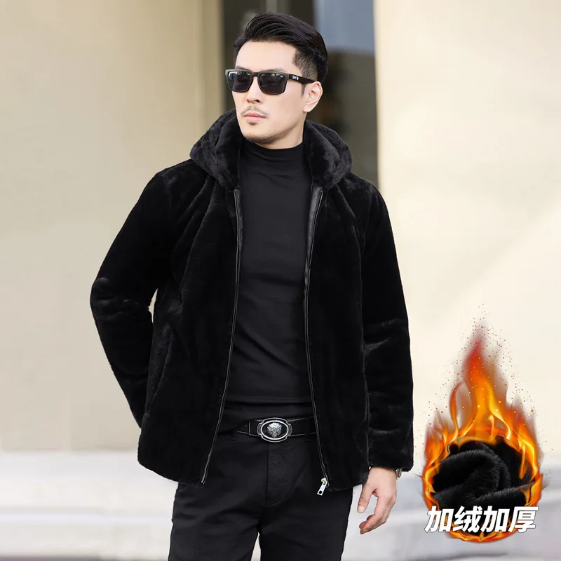 Мужская легкая куртка с капюшоном, осенне-зимняя теплая модная утолщенная норковая куртка с лацканами, стильное и элегантное
Мужская легкая куртка с капюшоном, осенне-зимняя теплая модная утолщенная норковая куртка с лацканами, стильное и элегантное