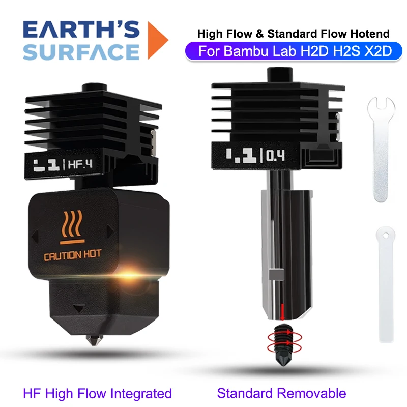 For Bambu Lab H2D X2D Hotend Kit 0.2/0.4/0.6/0.8mm Hardened Steel Nozzle Hotend For H2D H2S Hot End Replacement 3D Printer Parts
For Bambu Lab H2D X2D Hotend Kit 0.2/0.4/0.6/0.8mm Hardened Steel Nozzle Hotend For H2D H2S Hot End Replacement 3D Printer Parts