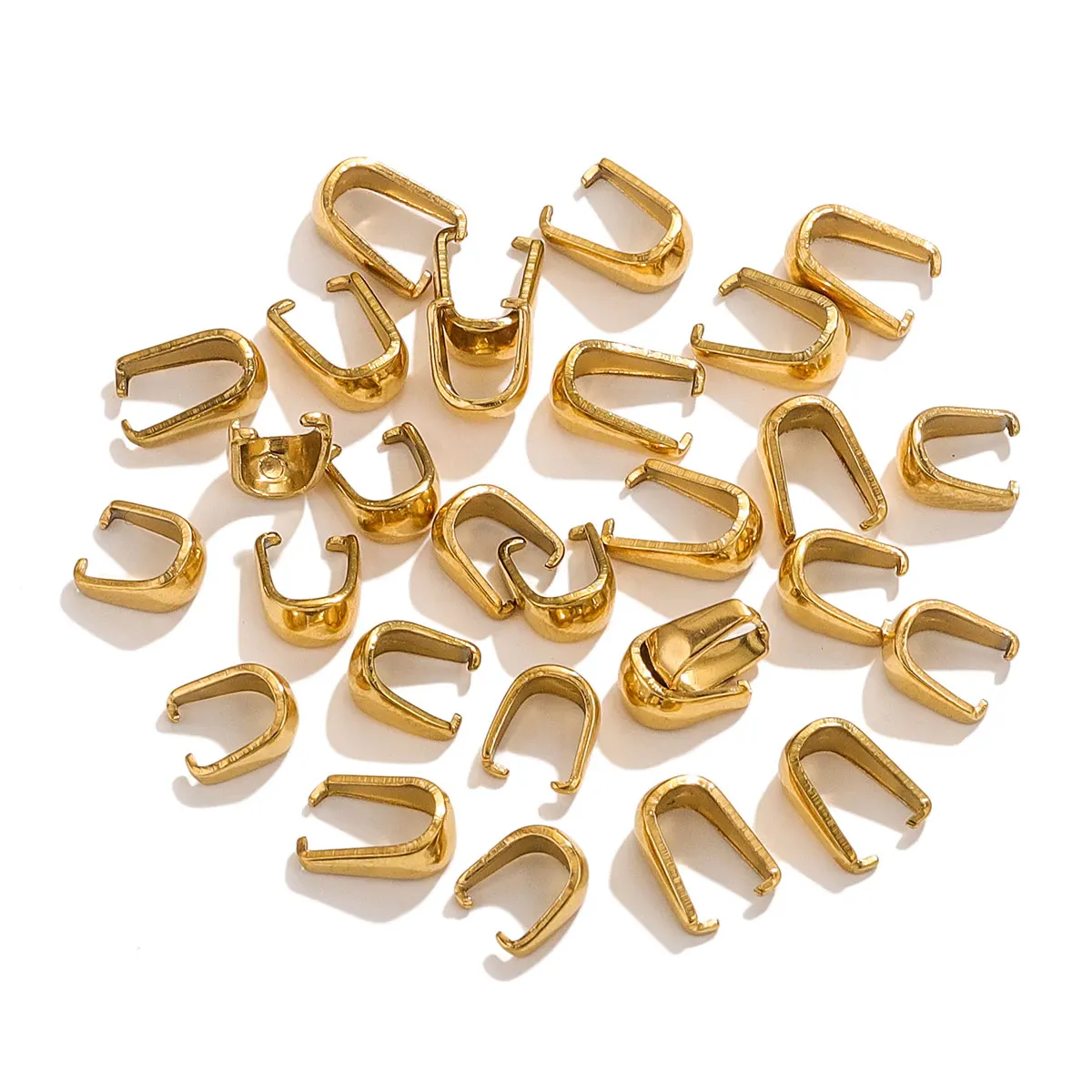 50PCS Stainless Steel Pendant Clamp Connector for Jewelry Making DIY Pendant Clasp Charm Gold Jewelry Accessories Parts Wholesal
50PCS Stainless Steel Pendant Clamp Connector for Jewelry Making DIY Pendant Clasp Charm Gold Jewelry Accessories Parts Wholesal