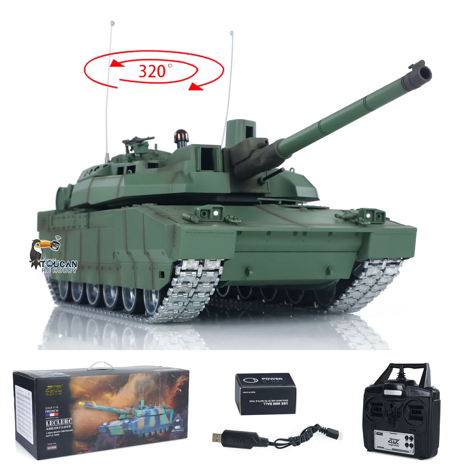Tongde 1/16 RTR RC Tank H2408 Leclerc Радиоуправление Битва Инфракрасный BB Стрельба Бочка отдачи 320-градусный электромобиль Игрушечный автомобиль Panzer
Tongde 1/16 RTR RC Tank H2408 Leclerc Радиоуправление Битва Инфракрасный BB Стрельба Бочка отдачи 320-градусный электромобиль Игрушечный автомобиль Panzer