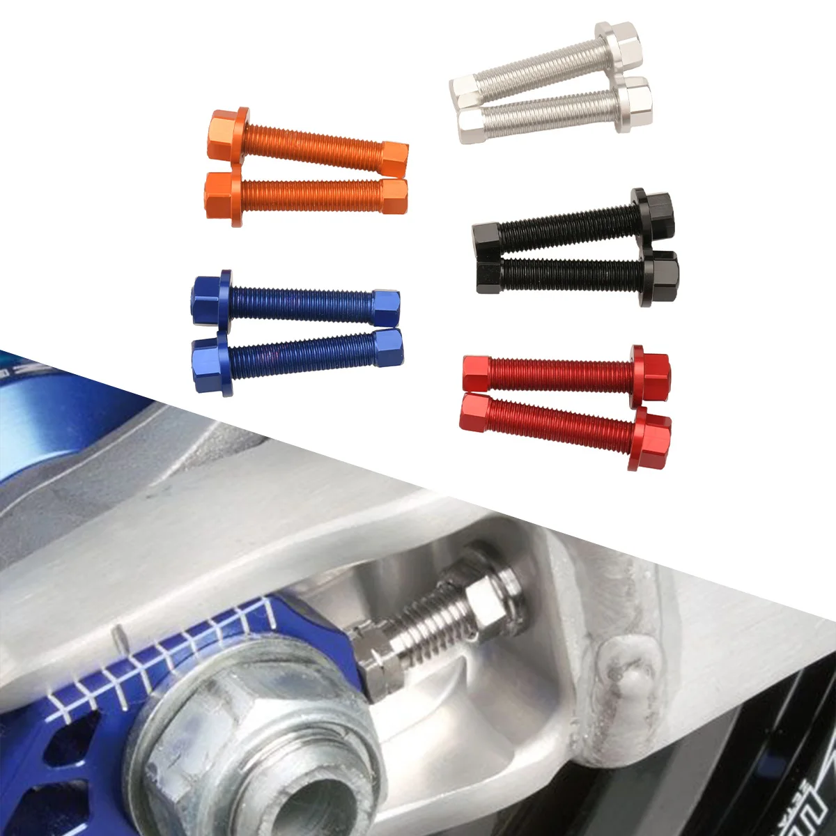 For KTM 125-500 XC/XCF/XCW/SX/SXF/EXC/EXCF/TPi/6D 690/790/890/950/990/1090/1190 2004-2023 M10 Rear Axle Blocks Chain Adjuster
For KTM 125-500 XC/XCF/XCW/SX/SXF/EXC/EXCF/TPi/6D 690/790/890/950/990/1090/1190 2004-2023 M10 Rear Axle Blocks Chain Adjuster