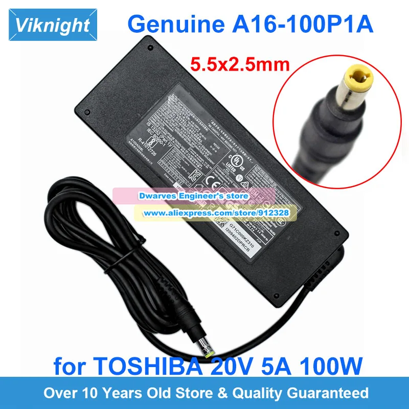 Original 20V 5A 100W A16-100P1A AC Adapter Charger for TOSHIBA Thunderbolt3 dock PA5281U-1PRP PA5318U-1AC3 Laptop Power Supply
Original 20V 5A 100W A16-100P1A AC Adapter Charger for TOSHIBA Thunderbolt3 dock PA5281U-1PRP PA5318U-1AC3 Laptop Power Supply