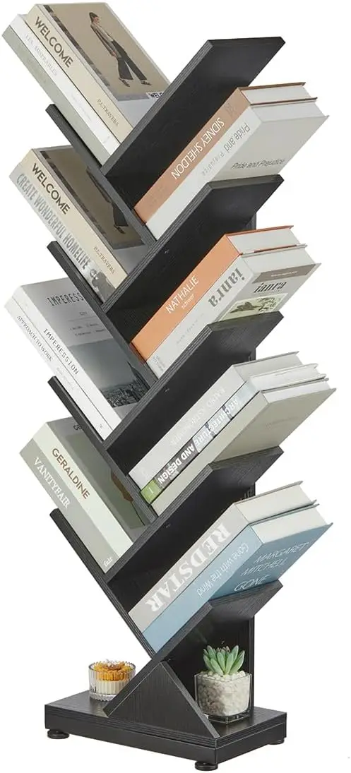 9 Tier Tree Bookshelf, 9 Shelf Floor Standing Bookcase Display for CDs/Magazine/Books, Retro Bookshelf for Bedroom, Livi
9 Tier Tree Bookshelf, 9 Shelf Floor Standing Bookcase Display for CDs/Magazine/Books, Retro Bookshelf for Bedroom, Livi