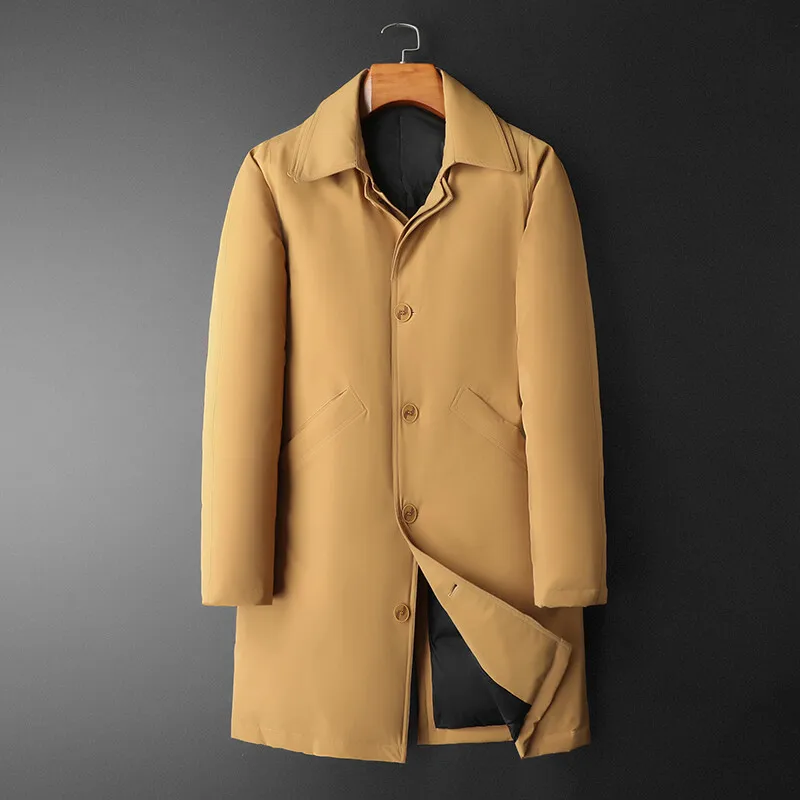 Busin Sle Patchwork Double Collar Mid-Length Thiened down Jaet Men's 90 White Du Feather Winter Outerwear Coat
Busin Sle Patchwork Double Collar Mid-Length Thiened down Jaet Men's 90 White Du Feather Winter Outerwear Coat