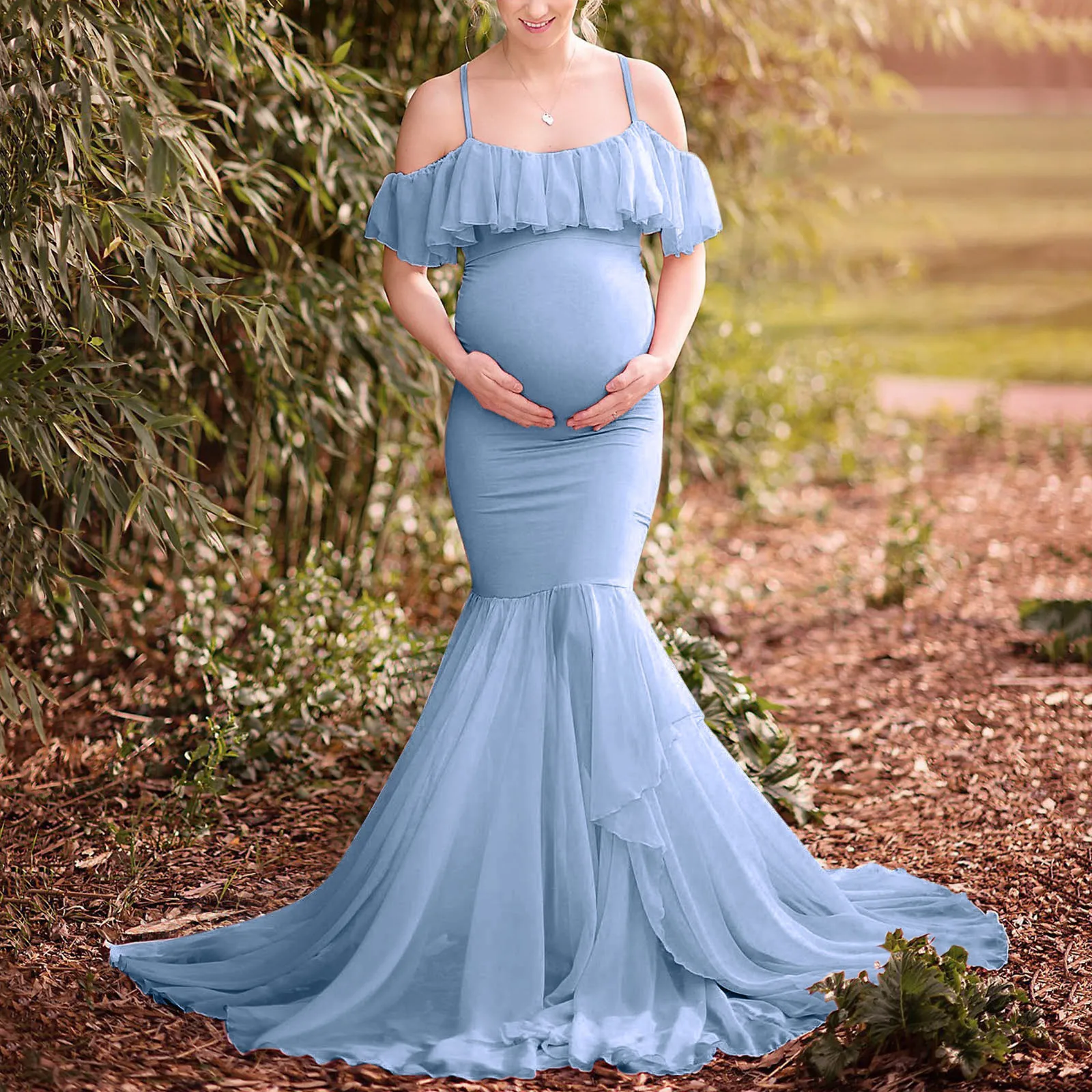 Maternity Tail Long Dress Women Pregnants Photography Props Off Shoulder Ruffled Short Sleeve Solid Color Party Dress Vestidos
Maternity Tail Long Dress Women Pregnants Photography Props Off Shoulder Ruffled Short Sleeve Solid Color Party Dress Vestidos