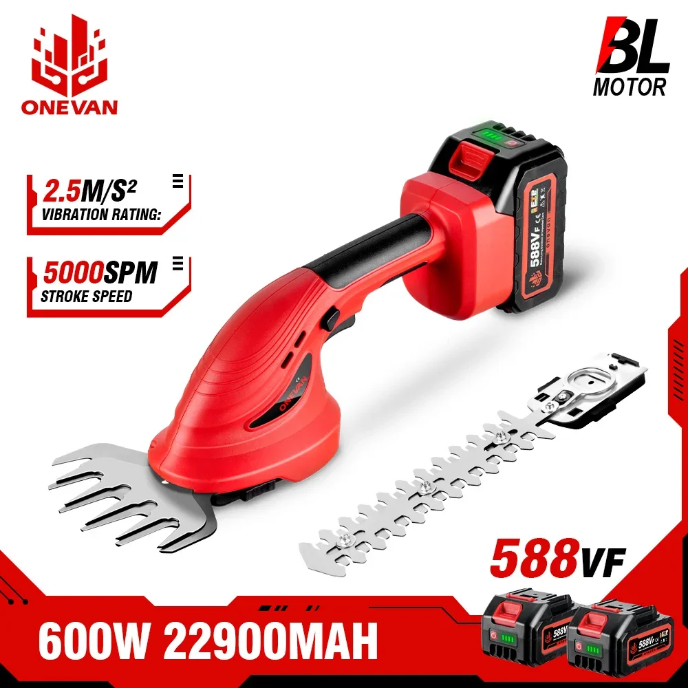 ONEVAN 2 in 1 Brushless Electric Hedge Trimmer 600W Cordless Handheld Shrub Weeding Pruning Mower For Makita 18v Battery
ONEVAN 2 in 1 Brushless Electric Hedge Trimmer 600W Cordless Handheld Shrub Weeding Pruning Mower For Makita 18v Battery
