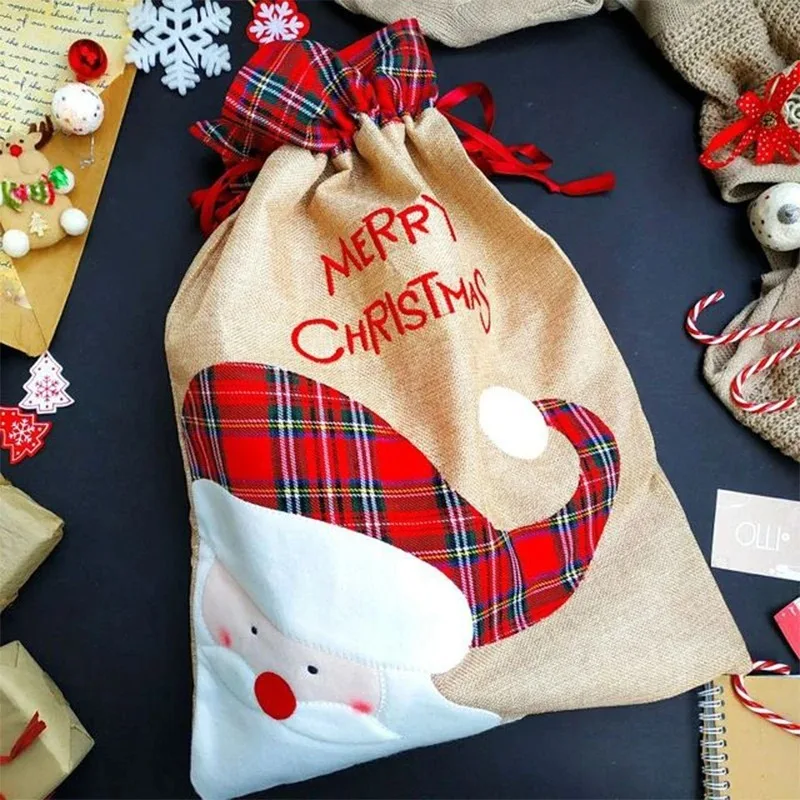 Large Luxury Christmas Gift Bag Handmade Drawstring Linen Packing Bag Elf Merry Christmas Accessories Xmas Decorations Good
Large Luxury Christmas Gift Bag Handmade Drawstring Linen Packing Bag Elf Merry Christmas Accessories Xmas Decorations Good